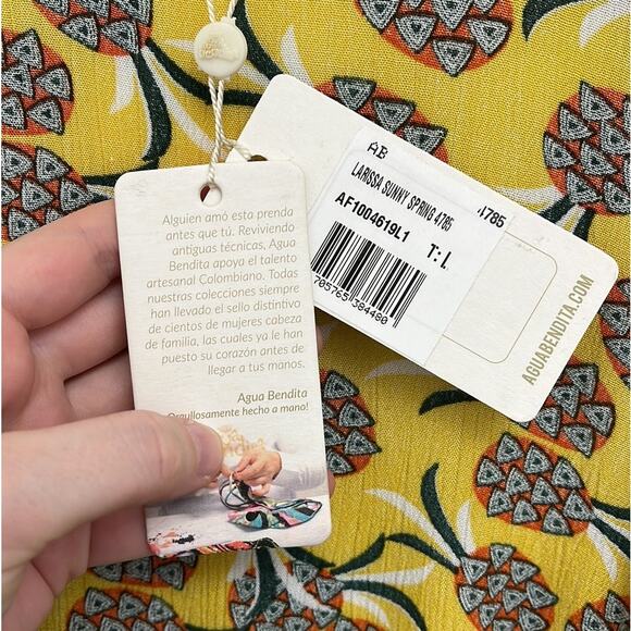 Agua Bendita Larissa Sunny Spring Romper Tropical Resort Swim Cover-Up - Large - Picture 9 of 16